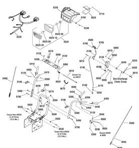 Handles And Controls Group Diagram and Parts List for 1696569-00 2015 Briggs and Stratton Snow Blower